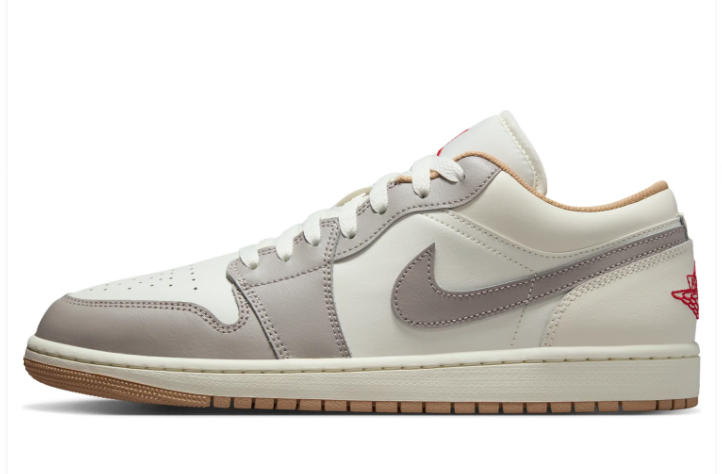 Air Jordan 1 Low 'Sail Fire Red College Grey' 553558-169
