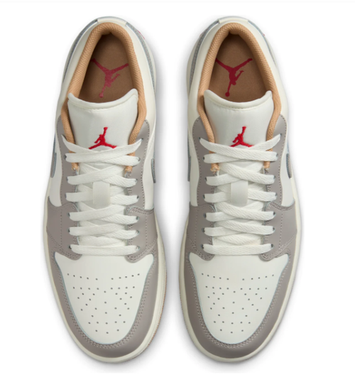 Air Jordan 1 Low 'Sail Fire Red College Grey' 553558-169