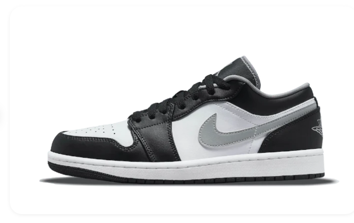 Air Jordan 1 Low Black White Particle