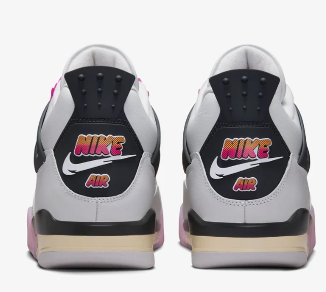 Air Jordan 4 Retro - Off WhiteFire Pink-Anthracite