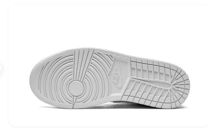 Air Jordan 1 Mid Triple White 554724 136