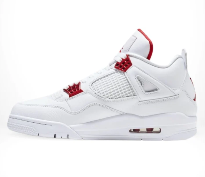 Air Jordan 4 Metallic Pack White Red