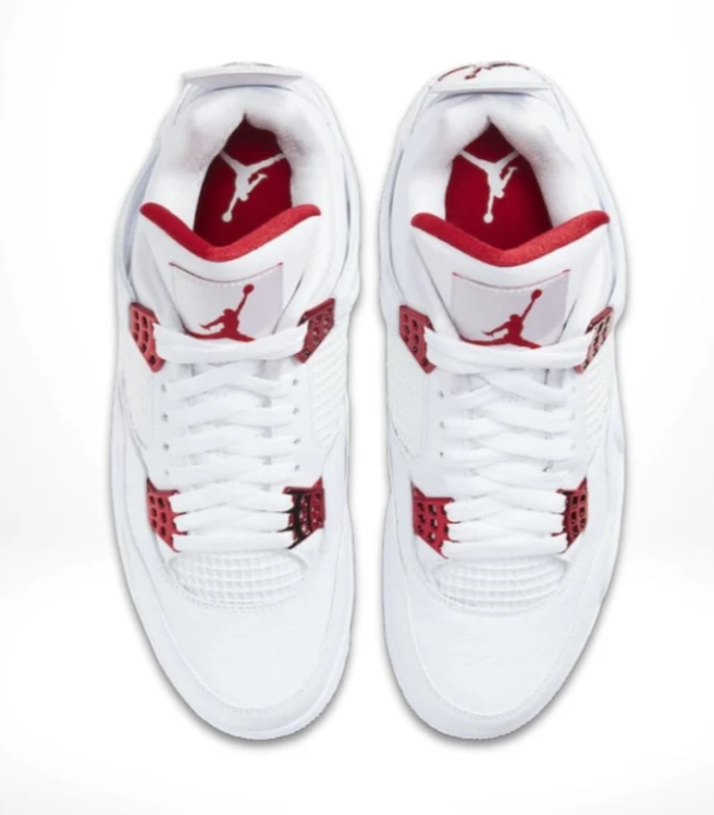 Air Jordan 4 Metallic Pack White Red