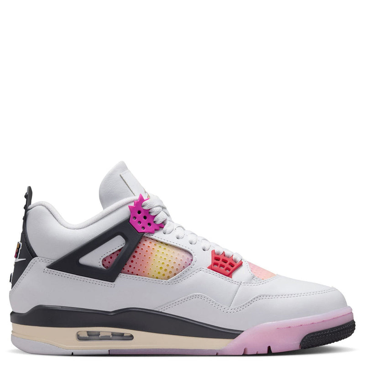 AIR JORDAN 4 RETRO  100OFF WHITEFIRE PINK-ANTHRACITE