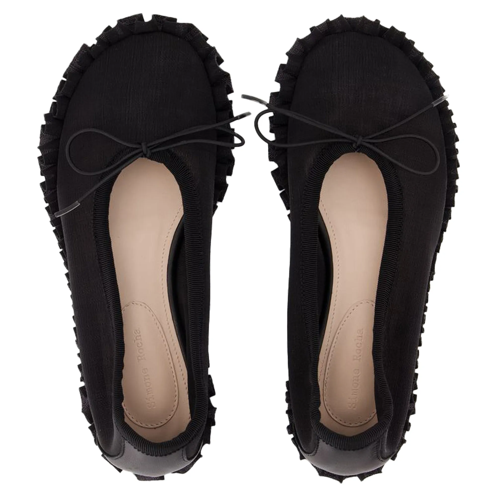 Tutu Frill Ballerinas - Simone Rocha - Mesh - Black