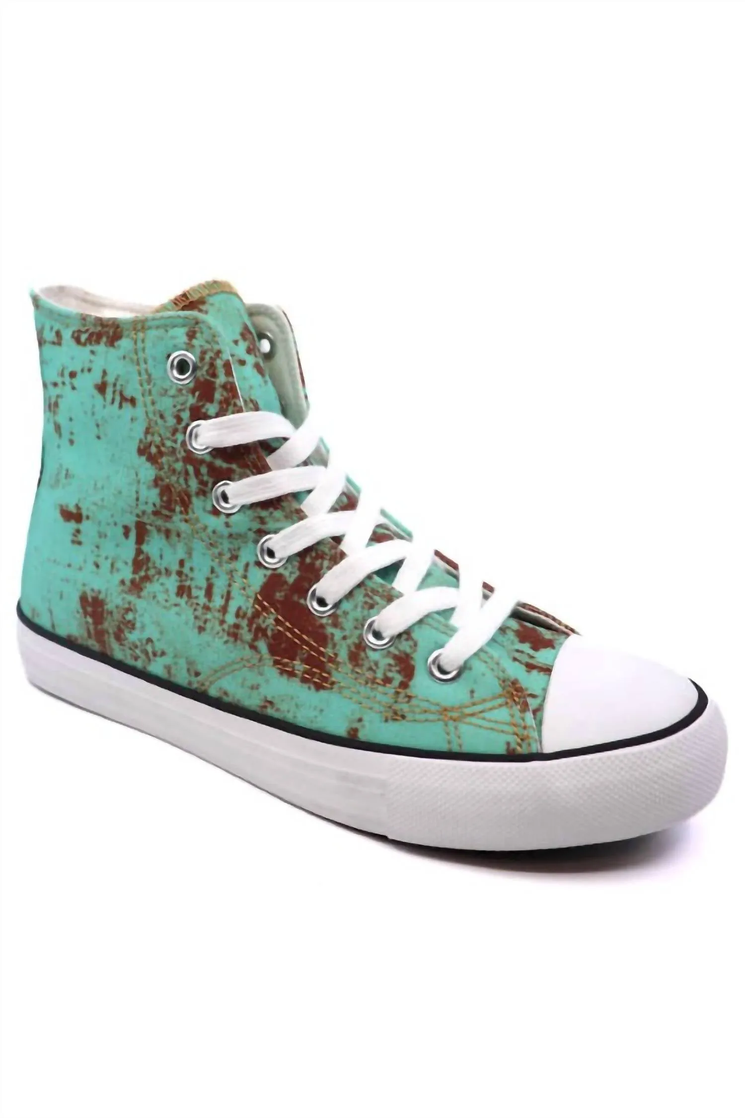 Women's Star 24 Hi-Top Sneakers In Rusted Turquoise